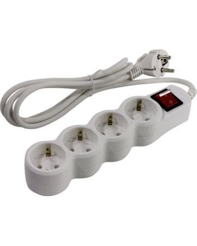 SP4W-130. Сетевой фильтр 4 розетки, 3м, белый. 5bites в Омске