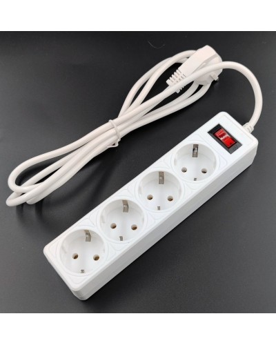 SP4W-518 GARDA. Сетевой фильтр 4 розетки,1,8м, белый. 5bites в Омске