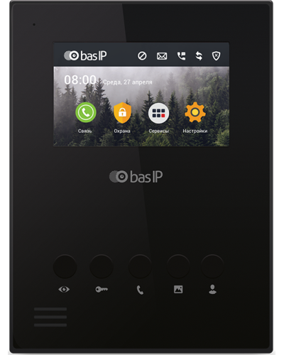 AU-04LA (AU-04L) BLACK. Монитор IP-домофона. BAS-IP в Омске