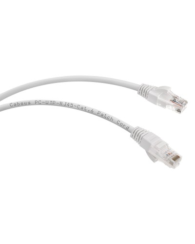 PC-UTP-RJ45-Cat.6-0.5m-WH (8669c), белый. Патч-корд медный. CABEUS в Омске