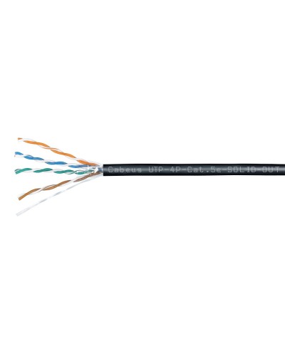 UTP-4P-Cat.5e-SOLID-OUT-LSZH-UV-100 (7172c-5). Кабель «витая пара» (LAN) для структурированных систем связи. CABEUS в Омске