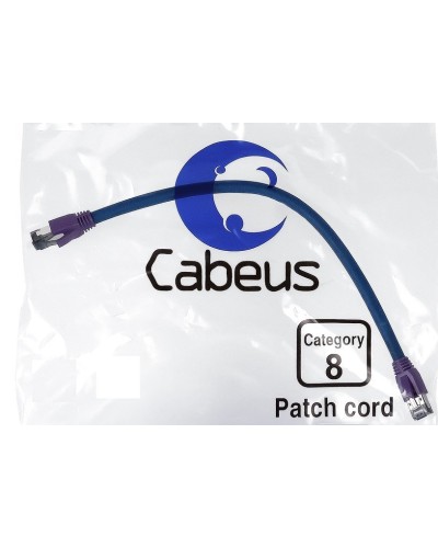PC-SSTP-RJ45-Cat.8-5m-LSZH (9705c), серый. Патч-корд медный. CABEUS в Омске