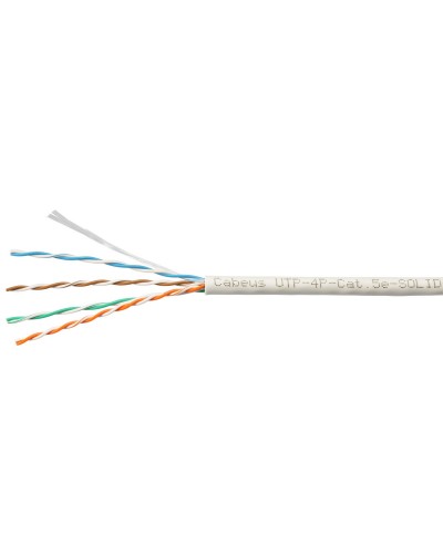 UTP-4P-Cat.5e-SOLID-LSLTx-GY-100 (10945c-5). Кабель «витая пара» (LAN) для структурированных систем связи. CABEUS в Омске