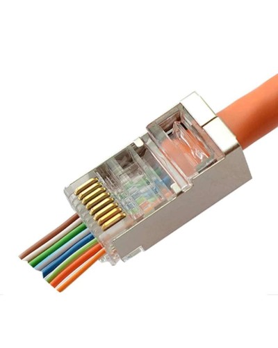 8P8C-SH-C6-FC (100 шт) (10797c). Разъем RJ-45. CABEUS в Омске