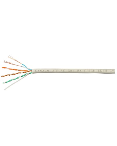 UTP-4P-Cat.5e-SOLID-LSZH-GY-100 (9776c-5). Кабель «витая пара» (LAN) для структурированных систем связи. CABEUS в Омске