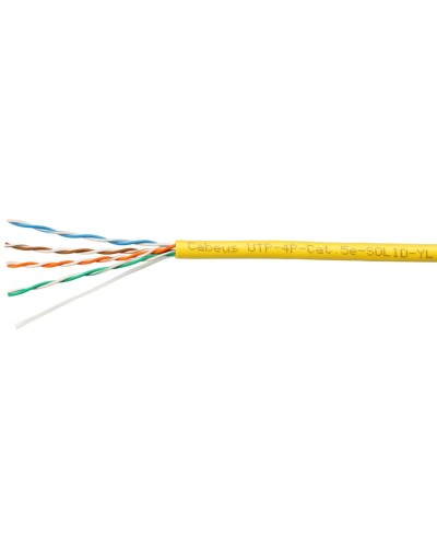 UTP-4P-Cat.5e-SOLID-YL-100 (7251c-5). Кабель «витая пара» (LAN) для структурированных систем связи. CABEUS в Омске