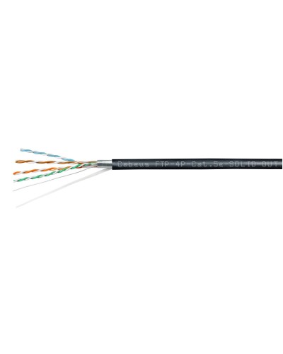 FTP-4P-Cat.5e-SOLID-OUT-PE-UV (11792c). Кабель «витая пара» (LAN) для структурированных систем связи. CABEUS в Омске