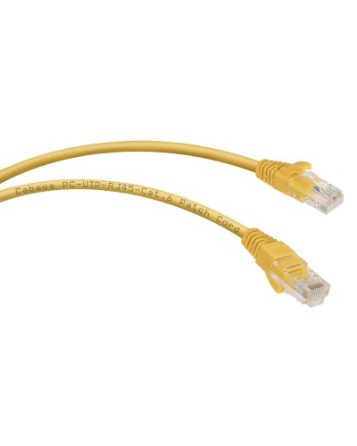 PC-UTP-RJ45-Cat.6-0.3m-YL (8703c), желтый. Патч-корд медный. CABEUS в Омске