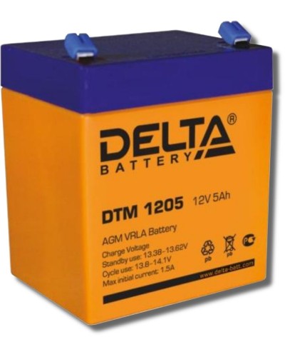 Delta DTM 1205. Аккумулятор герметичный свинцово-кислотный. Delta в Омске