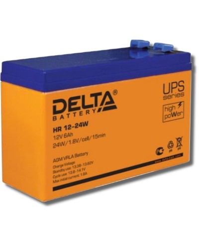 Delta HR 12-24 W. Аккумулятор герметичный свинцово-кислотный. Delta в Омске