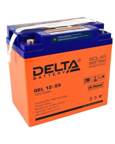 Delta GEL 12-55. Аккумулятор герметичный свинцово-кислотный. Delta в Омске
