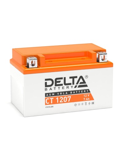 Delta CT 1207. Аккумулятор герметичный свинцово-кислотный стартерный. Delta в Омске