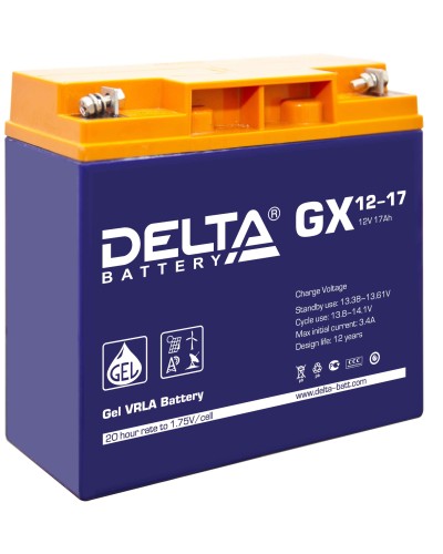 Delta GX 12-17. Аккумулятор герметичный свинцово-кислотный. Delta в Омске