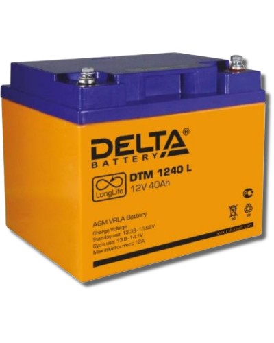 Delta DTM 1240 L. Аккумулятор герметичный свинцово-кислотный. Delta в Омске