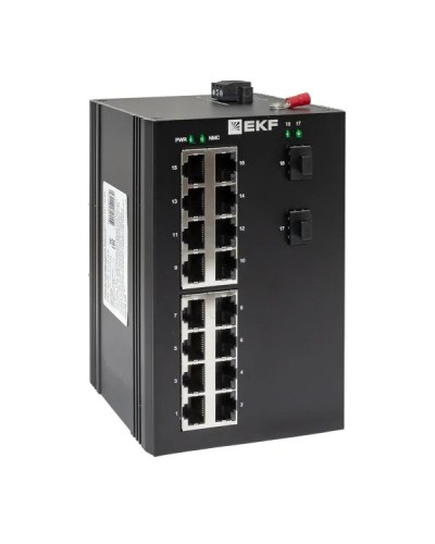 TSX-U-2GX/SFP-16GT. Промышленный неуправляемый коммутатор. EKF в Омске
