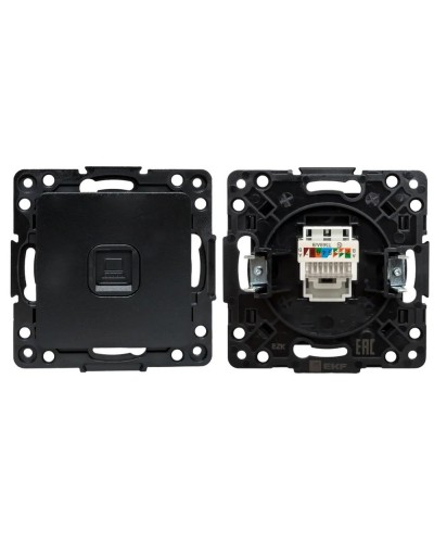 Стокгольм Механизм Розетки RJ-45 1-местной (EZK01-035-10). Механизм Розетки RJ-45 1-местной. EKF в Омске