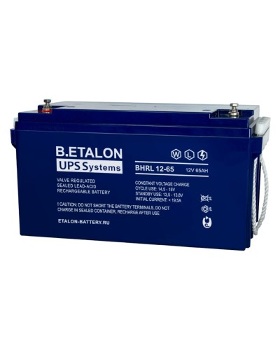 B.ETALON BHRL 12-65. Аккумулятор герметичный свинцово-кислотный. ETALON в Омске