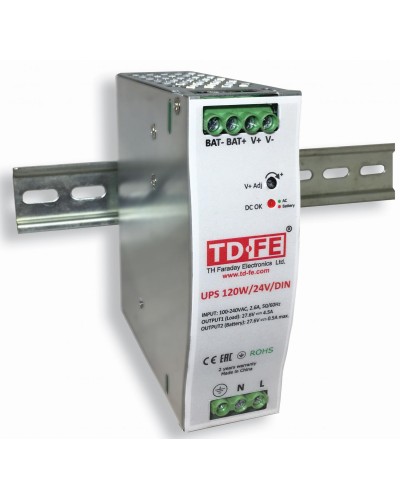 UPS 120W/24V/DIN. Блок бесперебойного питания. FARADAY в Омске