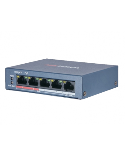 DS-3E0105P-E/M(B). Коммутатор с питанием POE. Hikvision в Омске