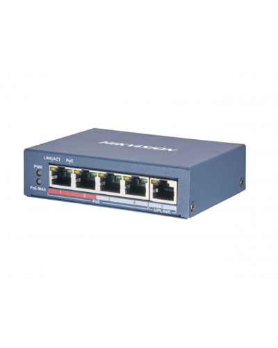 DS-3E0105P-E(B). Коммутатор с питанием POE. Hikvision в Омске