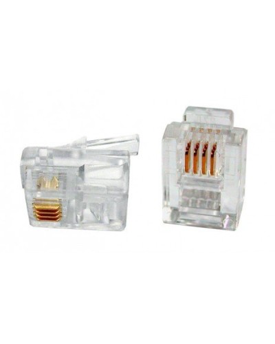 PLUG-6P4C-P-C2-100 (100 шт). Разъем RJ-12. Hyperline в Омске