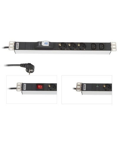 SHE19-6SH-B-2.5EU. Блок розеток 19. Hyperline в Омске