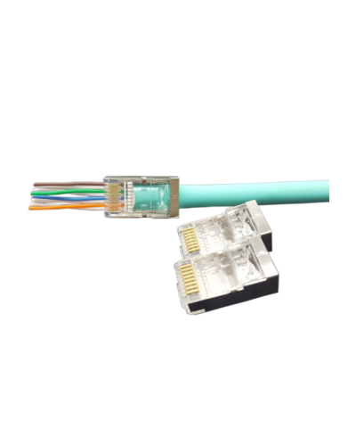 PLEZ-8P8C-U-C6-SH-100 (100 шт). Разъем RJ-45. Hyperline в Омске