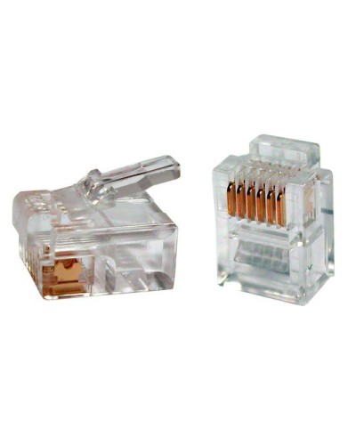 PLUG-6P6C-P-C2-100 (100 шт). Разъем RJ-12. Hyperline в Омске