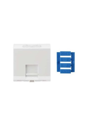 SIP3A-1K-M45-45. Вставка угловая 45x45 для 1 модуля Кeystone Jack, со шторками. Hyperline в Омске