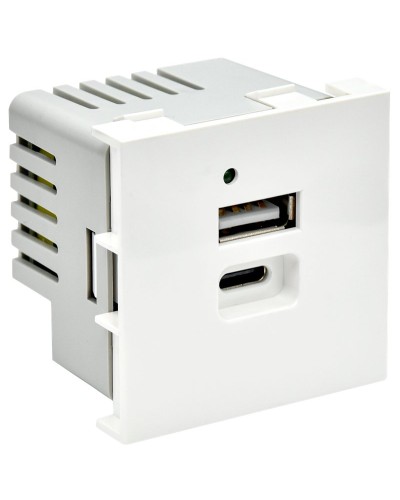 Розетка USB A+C 4,2А PRIMER РКЮ-25-40-П белый IEK (PR-KK40D-RU-0-2-AC-K01). Розетка USB. IEK в Омске