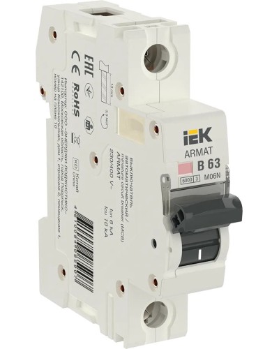 M06N 1P B 63А 6кА ARMAT (AR-M06N-1-B063). Автоматический выключатель. IEK в Омске