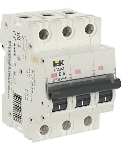 M06N 3P C 6А 6кА ARMAT (AR-M06N-3-C006). Автоматический выключатель. IEK в Омске
