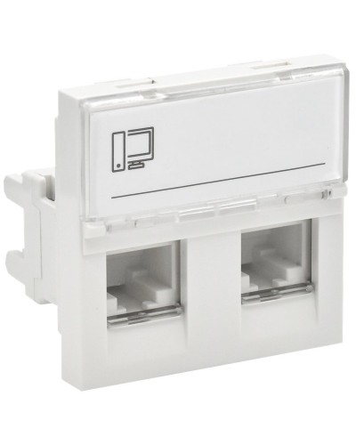 Розетка RJ45 кат.5E PRIMER РКИ-22-00-П-5 белый IEK (PR-KK40D-RI-0-2-2C5EU-K01). Розетка RJ-45. IEK в Омске