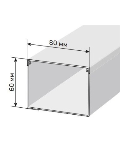 Короб 80х60 ЭЛЕКОР (CKK10-080-060-1-K01-008). Кабель-канал с двойным замком. IEK в Омске