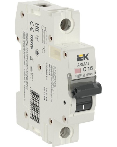 M10N 1P C 16А 10кА ARMAT (AR-M10N-1-C016). Автоматический выключатель. IEK в Омске