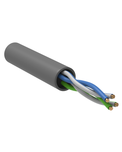 GENERICA U/UTP кат. 5E 100МГц 2 пары PVC INDOOR серый (BC1-C5E02-111-100-G). Кабель «витая пара» (LAN) для структурированных систем связи. IEK в Омске