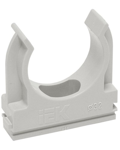 Держатель с защёлкой D25 серый ELASTA (100 шт) (CTA10D-CF25-K41-100). Держатель с защёлкой. IEK в Омске