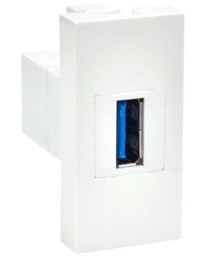 Розетка USB A 3.0 PRIMER РКЮ-10-00-П белый IEK (PR-KK40D-RU-0-1-A3-K01). Розетка USB. IEK в Омске