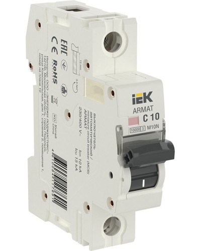 M10N 1P C 10А 10кА ARMAT (AR-M10N-1-C010). Автоматический выключатель. IEK в Омске