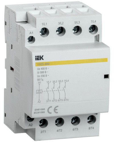 Контактор модульный КМ25-40М AC/DC (MKK21-25-40). Контактор модульный. IEK в Омске