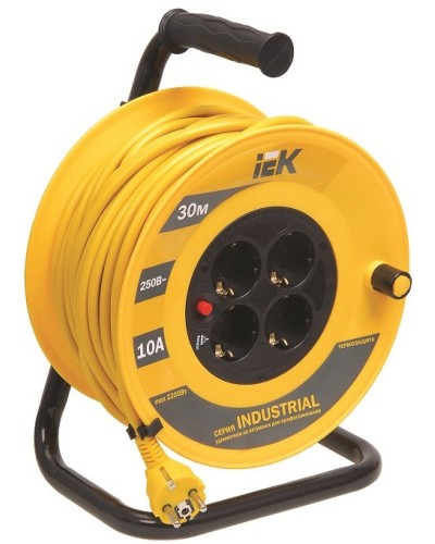 УК30 4 места, 30м (WKP14-10-04-30). Удлинитель на катушке Industrial. IEK в Омске