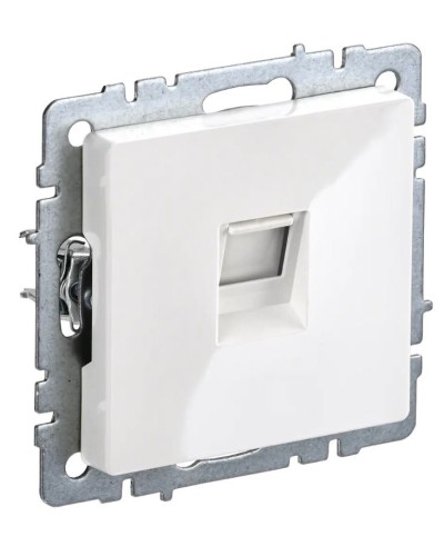 Розетка RJ45 РК10-БрБ кат.5E, белая BRITE (BR-K10-1-K01). Розетка компьютерная. IEK в Омске