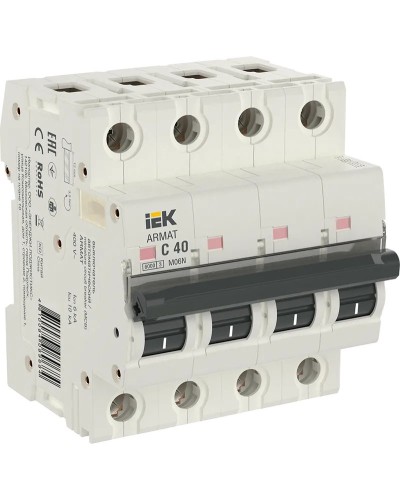 M06N 4P C 40А 6кА ARMAT (AR-M06N-4-C040). Автоматический выключатель. IEK в Омске