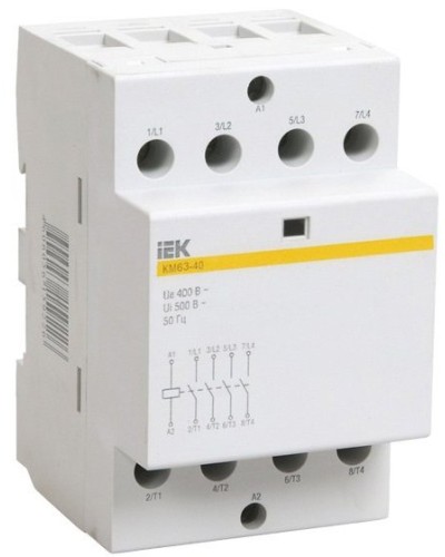 Контактор модульный КМ63-40 AC/DC (MKK21-63-40). Контактор модульный. IEK в Омске