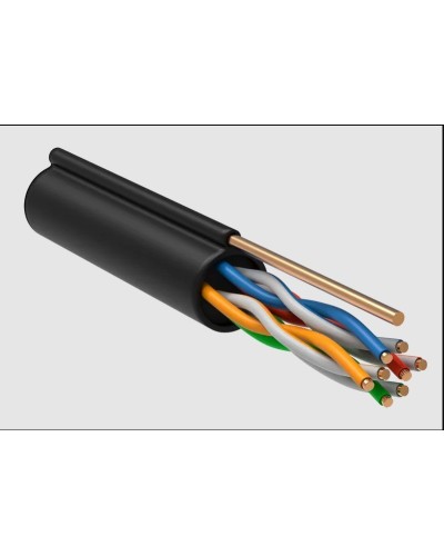 GENERICA U/UTP 5E 24AWG 4PR LDPE трос черный (BC3-C5E04-159-305-R-G). Кабель «витая пара» (LAN) для структурированных систем связи. IEK в Омске