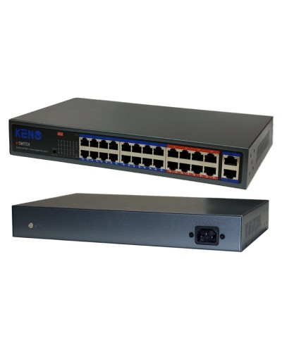 KN-SW2402POE+. Коммутатор с питанием по PoE. KENO в Омске