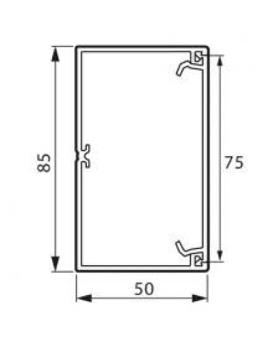 Кабель-канал 85x50 мм METRA (638080): Короб в Омске