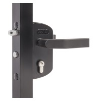 LTKZ4040 P1L (цвет: RAL 9005, черный). Замок механический для калиток. Locinox