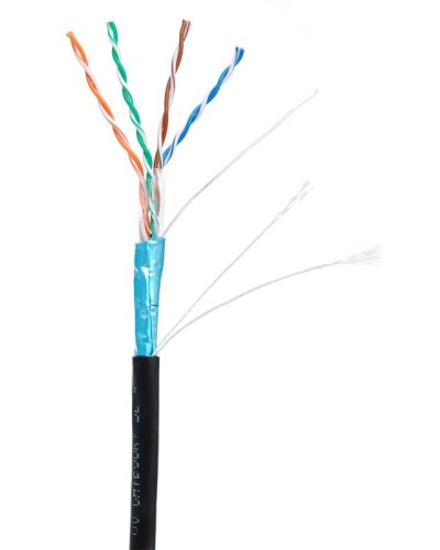 F/UTP 4pair, Cat5e, Out, PE (EC-UF004-5E-PE-BK-1). Кабель «витая пара» (LAN) для структурированных систем связи. NETLAN в Омске