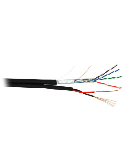 F/UTP 4pair, Cat5e, Out, PVC+PWR (EC-UF004-5E-PC075-PE-BK). Кабель «витая пара» (LAN) для структурированных систем связи. NETLAN в Омске